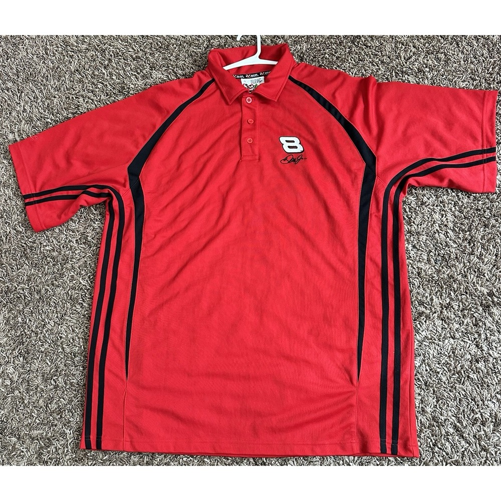 VTG Chase Authentics #8 Dale Earnhardt Jr. Budweiser NASCAR Polo Shirt Men Large